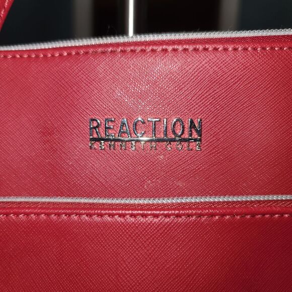 Kenneth Cole Reaction Red Faux Leather Crossbody Bag - Picture 2 of 10